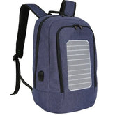 waterproof solar power backpack with anti-theft zipper Blue